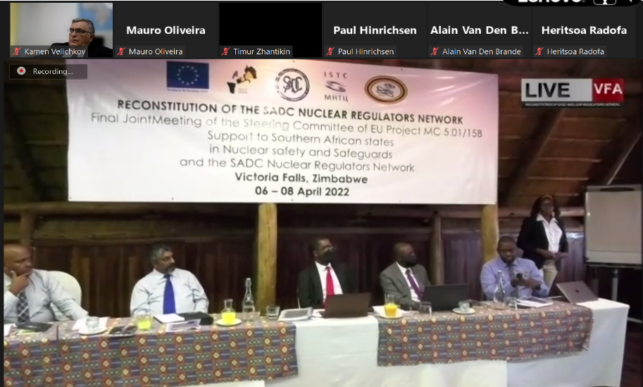 Joint meeting of Southern African nuclear regulators for results dissemination of the SADC Project