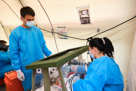 Uzbek experts trained to deploy mobile diagnostic laboratories as part of the EU cooperation efforts to fight the COVID19 pandemic