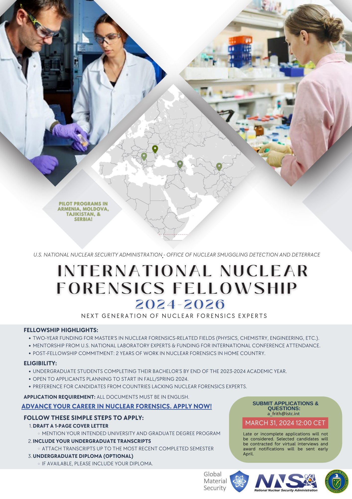 International Nuclear Forensics Fellowship 2024 - 2026