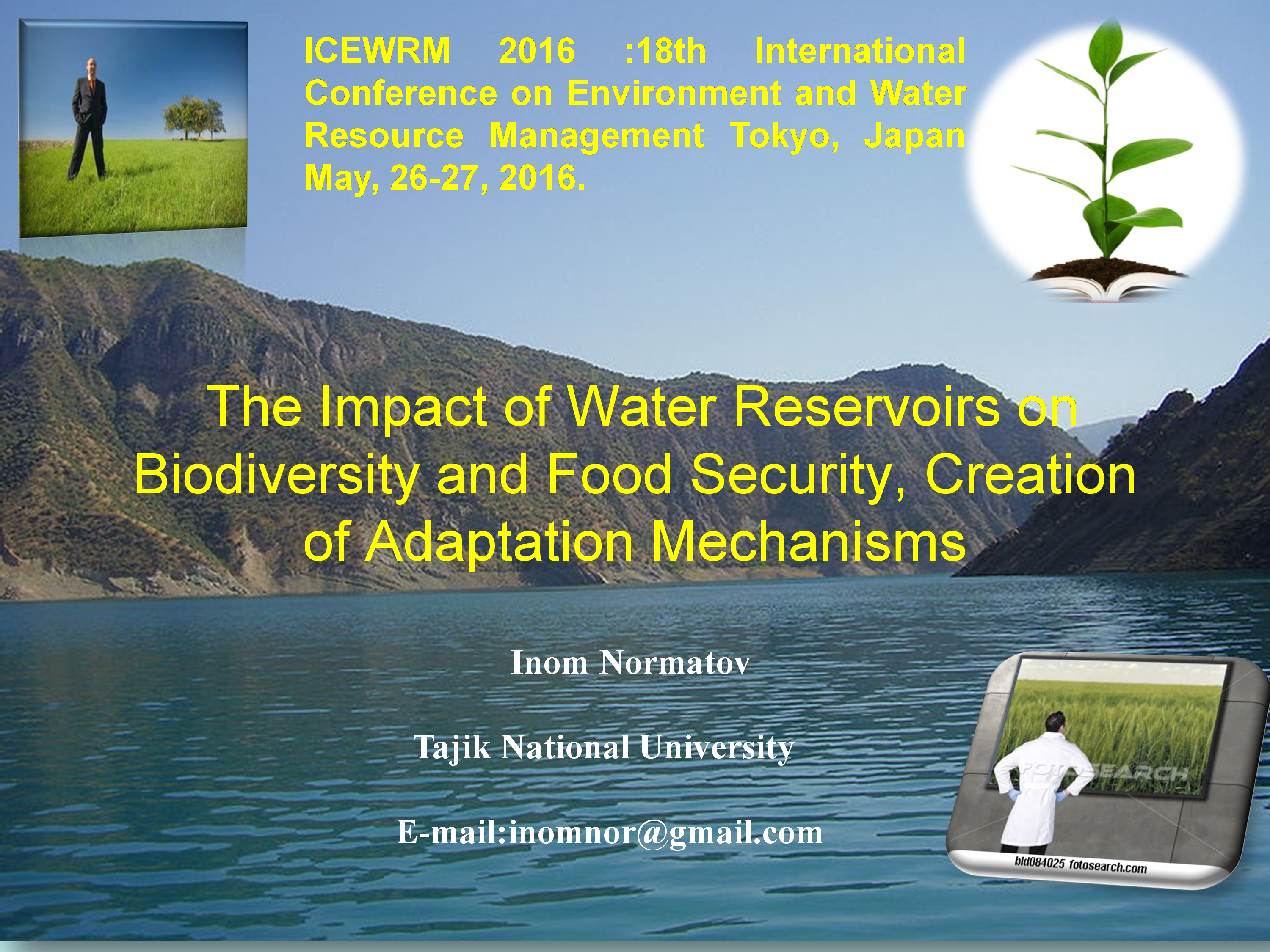 Tajik researcher discussed the issue on biodiversity and food security at the ICEWRM conference in Tokyo