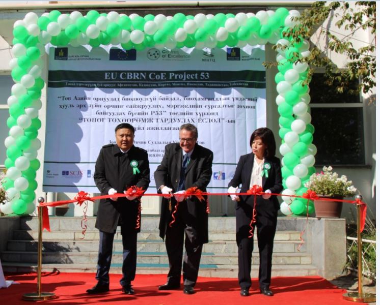 Official ceremony for handover of laboratory equipment carried out by the EU funded Project 53 of the EU CBRN CoE Initiative 